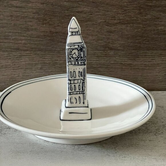 Molly Hatch X Anthropologie Big Ben Clock Tower London Ring Trinket Dish - Picture 2 of 7